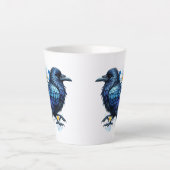 Goth Raven Coffee Mug Dark Aesthetic  Latte Mok (Voorkant)