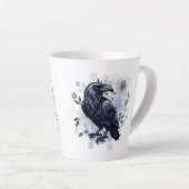 Goth Raven Coffee Mug Dark Aesthetic  Latte Mok (Rechterhoek)