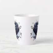 Goth Raven Coffee Mug Dark Aesthetic  Latte Mok (Voorkant)