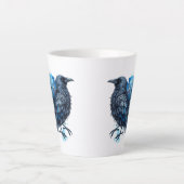 Goth Raven Coffee Mug Dark Aesthetic  Latte Mok (Voorkant)