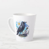 Goth Raven Coffee Mug Dark Aesthetic Latte Mok (Linkerhoek)