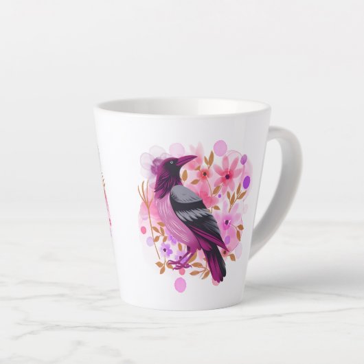 Goth Raven Coffee Mug Dark Aesthetic Latte Mok (Rechterhoek)