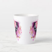 Goth Raven Coffee Mug Dark Aesthetic Latte Mok (Voorkant)
