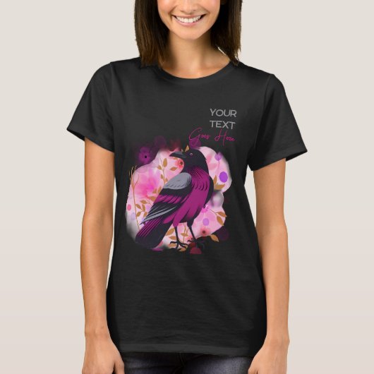 Goth Raven Dark Aesthetic  T-shirt (Voorkant)