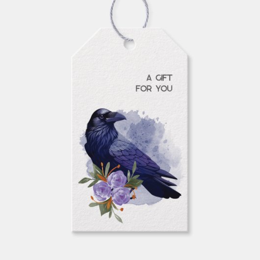 Goth Raven Donkere Esthetiek Cadeaulabel (Voorkant)