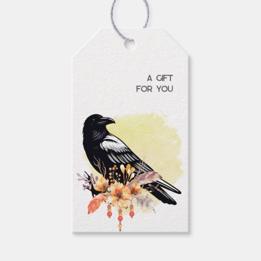 Goth Raven Donkere Esthetiek Cadeaulabel (Voorkant)