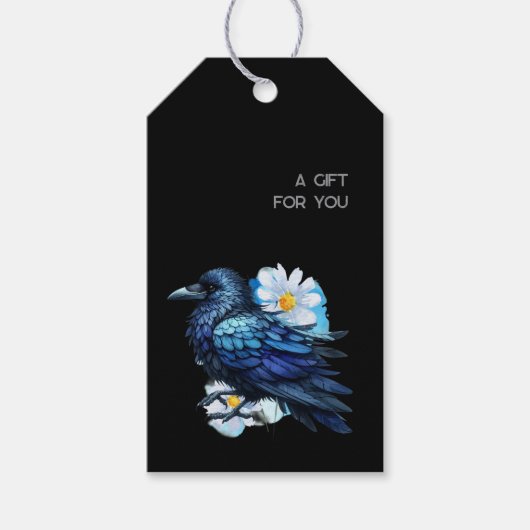 Goth Raven Donkere Esthetiek Cadeaulabel (Voorkant)