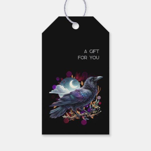 Goth Raven Donkere Esthetiek Cadeaulabel (Voorkant)