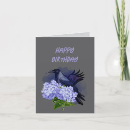 Goth Raven Kraai Verjaardags Kaart