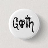Goth Ronde Button 3,2 Cm (Voorkant)