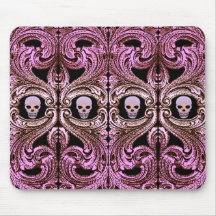 Goth Roze Ornament met Schedel