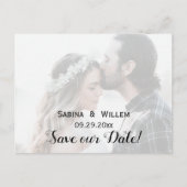 Goth Save Our Date Couple Photo Wedding Postcard Aankondigingskaart (Voorkant)