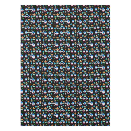 Goth Schedel Cupcakes Kawaii Tafelkleed (Voorkant)