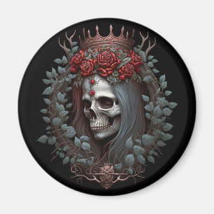 Goth Schedel Rozen Kroon Gotisch Magneet