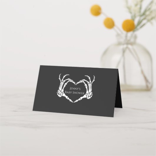 Goth Schedel Skelet Hand Favorieten Plaatskaartje (Achterkant)