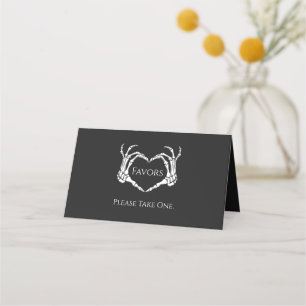 Goth Schedel Skelet Hand Favorieten Plaatskaartje