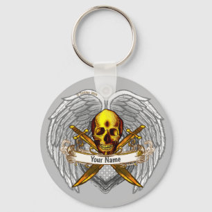 Goth schedel Warrior-sleutelhanger Sleutelhanger