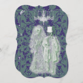 Goth Skelet Bruid en Bruidegom Koppel Kaart (Voorkant / Achterkant)