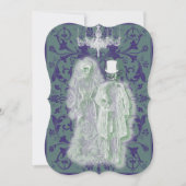Goth Skelet Bruid en Bruidegom Koppel Kaart (Voorkant)