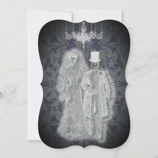 Goth-skelet Geest Bruid en Bruidegom Koppel Kaart (Voorkant)