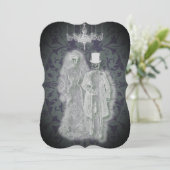 Goth-skelet Geest Bruid en Bruidegom Koppel Kaart (Staand voorkant)