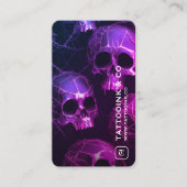 Goth Skull Tattoo Artist Logo Tattooist Modern Visitekaartje (Voorkant)