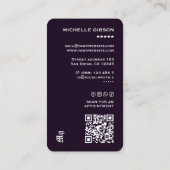 Goth Skull Tattoo Artist Logo Tattooist Modern Visitekaartje (Achterkant)