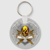 Goth skull Warrior Keychain (Voorkant)