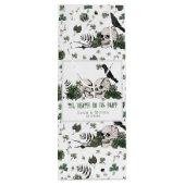 Goth St. Patrick's Day Bloemrijke Schedels Ierse T Wijn Cadeautas (Achterkant)