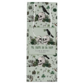 Goth St. Patrick's Day Bloemrijke Schedels Ierse T Wijn Cadeautas (Voorkant)