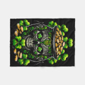 Goth St. Patrick's Day Gotische Schedel Pot Mannen Fleece Deken (Voorkant (Horizontaal))