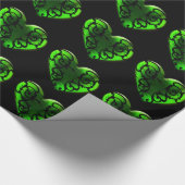 Goth St. Patrick's Day Groen Hart Inpakpapier (Hoek)