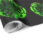 Goth St. Patrick's Day Groen Hart Inpakpapier (Rol Hoek)