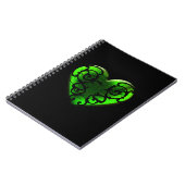 Goth St. Patrick's Day Groen Hart Notitieboek (Linkerzijde)