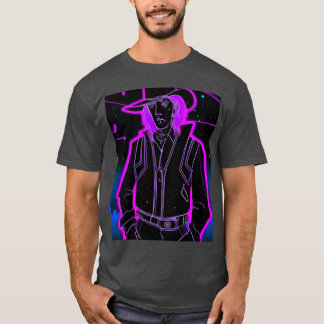 Goth Synthwave Outrun Goth Cowboy girl T-shirt