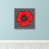 Goth Tuin Papaver Canvas Afdruk (Insitu (Houten vloer))