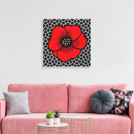 Goth Tuin Papaver Canvas Afdruk