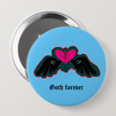 Goth voor altijd knop ronde button 4,0 cm (Voorkant /achterkant)