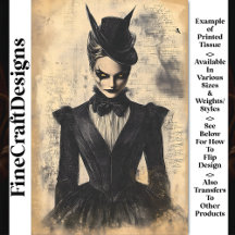 Goth-vrouw, antieke Victoriaanse jurk BC3 decoupag