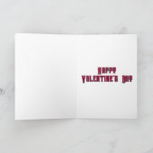 Goth-vrouw Roze en Zwarte Valentijn Kaart (Binnen)