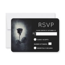 Goth Zwarte Roos Druppelend Bloed Macabre RSVP