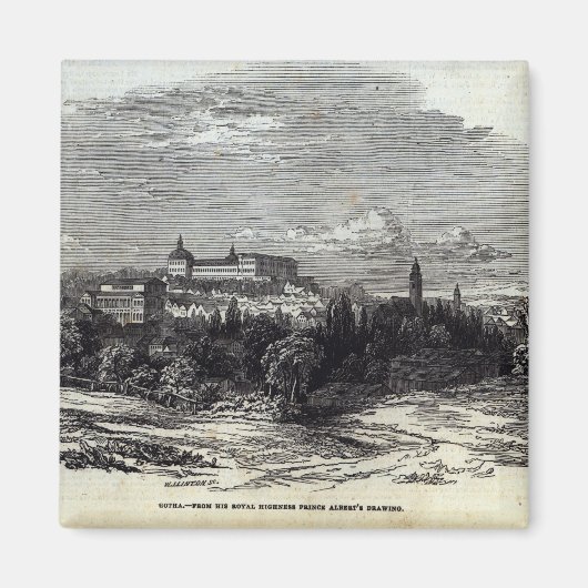 Gotha, gegraveerd door W.J. Linton Magneet (Voorkant)