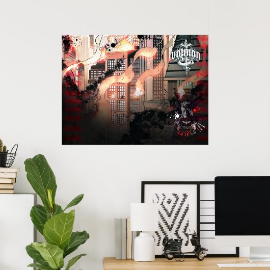 Gotham Burning Poster (Thuiskantoor)