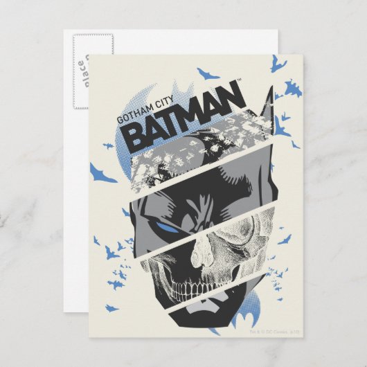Gotham City Batman Skull Collage Briefkaart (Voorkant / Achterkant)
