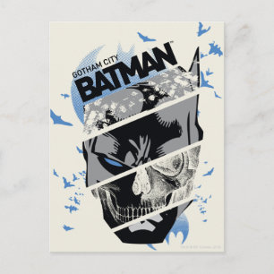 Gotham City Batman Skull Collage Briefkaart