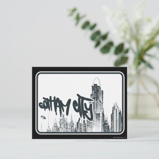 Gotham City Sticker Briefkaart (Staand voorkant)