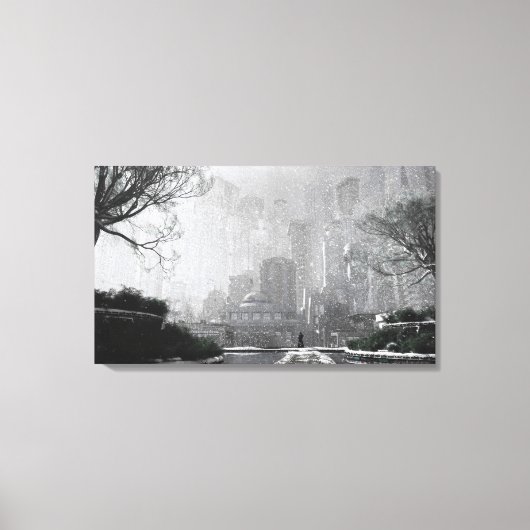 Gotham Garden (Winter) Canvas Afdruk (Voorkant)