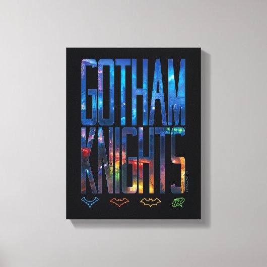 Gotham Knights City Lettering Canvas Afdruk (Voorkant)