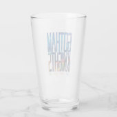Gotham Knights City Lettering Glas (Achterkant)
