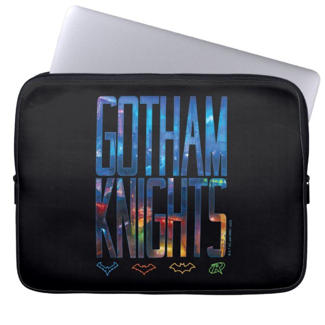 Gotham Knights City Lettering Laptop Sleeve (Voorkant)